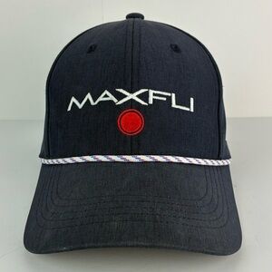 Maxfli Hat Cap Snap Back Mens Navy White Golf Tour Rope Trucker Hat